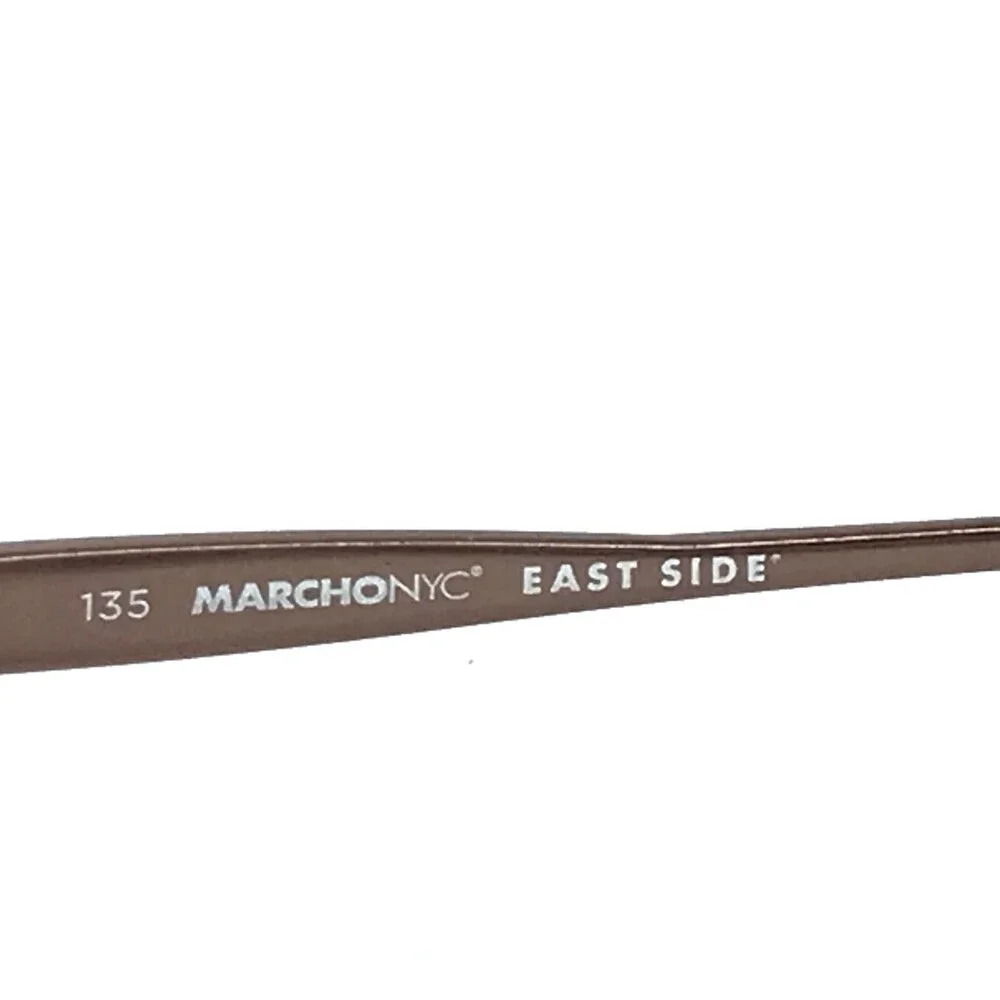 Marchon NYC Eyeglasses Frames WALDORF 210 Satin Brown Purple Half Rim 51-17-135